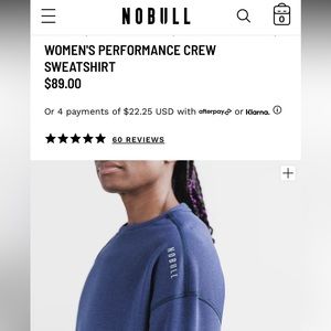 NoBull Women’s performance crew neck sweatshirt